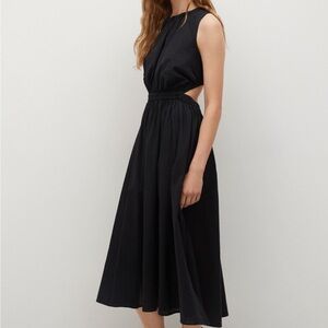 Mango Cut Out Midi Dress